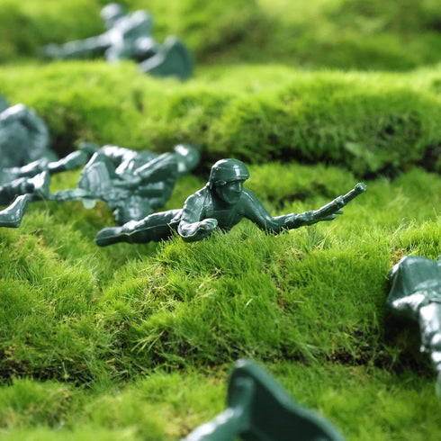 LovesTown 100PCS Army Men Toy Soldiers, Plastic Soldier Figures Green Yellow Army Men Playset Multiple Poses for Boys Birthday Gift...