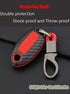 ontto 5-Button Key Case Fit for Nissan Remote Key Fob Cover Fit for Infiniti Carbon Texture red...