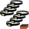 8 Pack Led Headlamp for Adults and Kids, 1.1oz/31g COB Flood Light Ultra Bright Head Lamp with 3 Modes 24 AAA Batteries, Waterproof Work Flashligh...