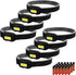 8 Pack Led Headlamp for Adults and Kids, 1.1oz/31g COB Flood Light Ultra Bright Head Lamp with 3 Modes 24 AAA Batteries, Waterproof Work Flashligh...