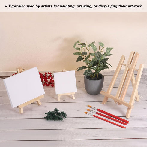 PATIKIL 12" Wooden Art Easel, Display Stand Portable Tripod Holder Canvas Frame Foldable Artist Tabletop Display for Drawing Painting Art Studio...