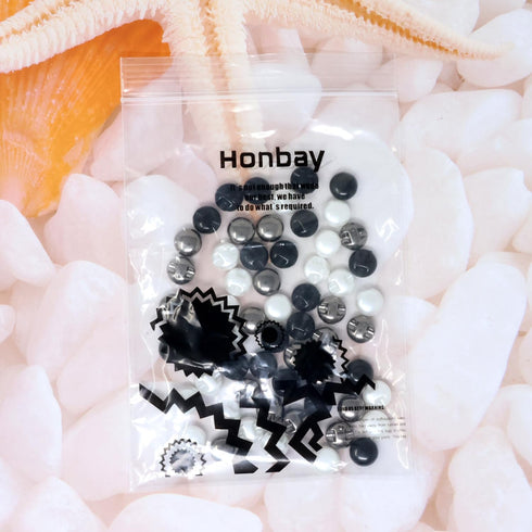 Honbay 60PCS Dainty Pearl Buttons Round Buttons Plastic Resin Sewing Buttons Decorative Buttons for Wedding Dress, Skirts, Gloves, Sweaters, Shirt...
