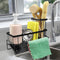 Sink Caddy Kitchen Sink Organizer, Rustproof Sponge Holder with Brush Holder and Dish Cloth Hange, Self-Draining Soap Dispenser Storage with Divid...