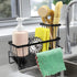 Sink Caddy Kitchen Sink Organizer, Rustproof Sponge Holder with Brush Holder and Dish Cloth Hange, Self-Draining Soap Dispenser Storage with Divid...