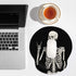 Britimes Ergonomic Mouse Pad with Wrist Support Black Human Skeleton Skull Non-Slip Rubber Base Mousepad for Home Office Gaming Working Computers ...