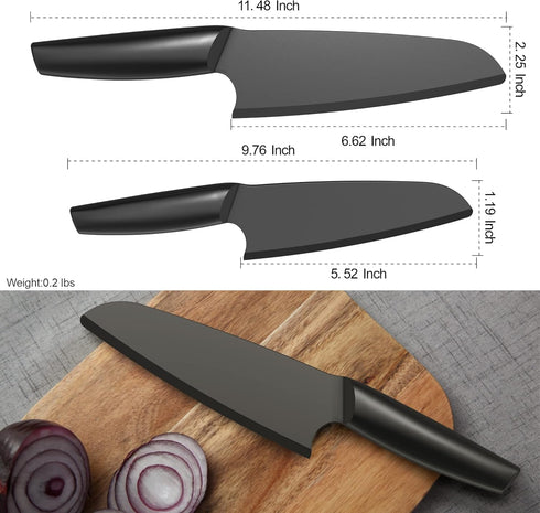 AILUROPODA Nylon Knife, 2-Piece Plastic Kitchen Knife for real cooking and Cutting Pizza, Cakes, Bread, Fruits, Veggies Durable Nylon Kitchen Knif...