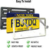 Front License Plate Mounting Kit- Stainless Steel License Plate Frame and Universal Bracket for No Drilling Hole Front Bumper, Car Tag Cover Adapt...