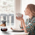 Tissting Wood Neck Pour Over Coffee Maker,400ml Sleeve Coffee Brewer with Permanent Stainless Steel Filter,Glass Coffee Pot for Home Cafe Party...