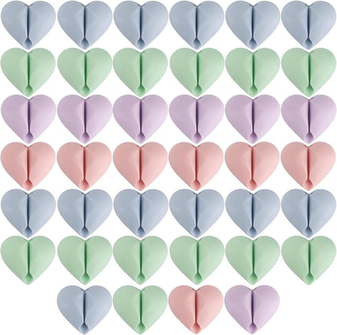 40 Pack Cable Management Clips, Adhesive Cord Holder Cord Organizer Clips for Desk, Home, Office, Car, Nightstand (Pink Blue Green Purple)...