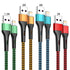 Durcord iPhone Charger 6FT/6/3/1.5, Lightning Cable Fast Charging Cable Nylon Braided Cord Compatible with iPhone 14/13/12/11 Pro Max/XS MAX/XR/XS...