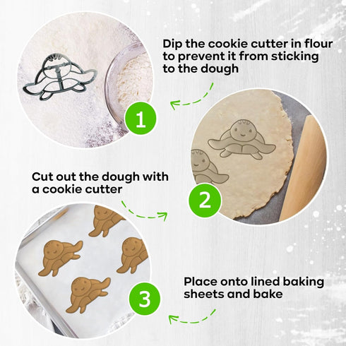 Cookie Cutters Variety Pack of 10 – Food Safe Plastic Under The Sea Cookie Cutters – Cookie Cutters for Kids Fish Cookie Cutter for Baking, Decora...