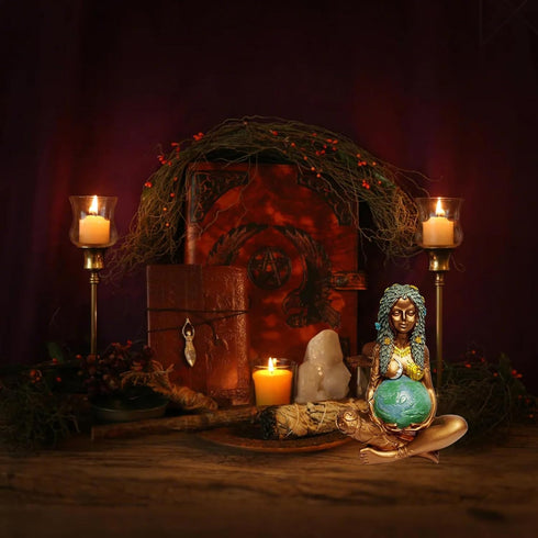 Mother Earth Statue, Fertility Nature Gaia Goddess Statue, Wiccan Altar Table Supplies...