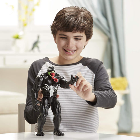 Spider-Man Maximum Venom Titan Hero Venom Action Figure, Inspired by The Marvel Universe, Blast Gear-Compatible Back Port, Ages 4 and Up, Black...