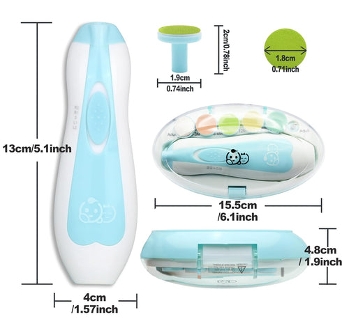 Baby Nail Trimmer 21 in 1, Usage Labeled Case & 13 Extra Replacement Tools, Royal Angels Baby Electric Nail File, Baby Nail Care, Nail Clipper New...