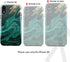 BURGA Phone Case Compatible with iPhone XR - Hybrid 2-Layer Hard Shell + Silicone Protective Case -Emerald Green Jade Stone High Luxury Gold Glitt...