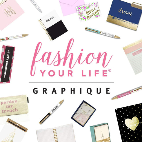 Graphique Glitz and Glam Floating Glitter Pen - 5.5" Refillable Black Ink Ballpoint Pen with Floating Glitter & Matching Gift Box, Makes a Beautif...