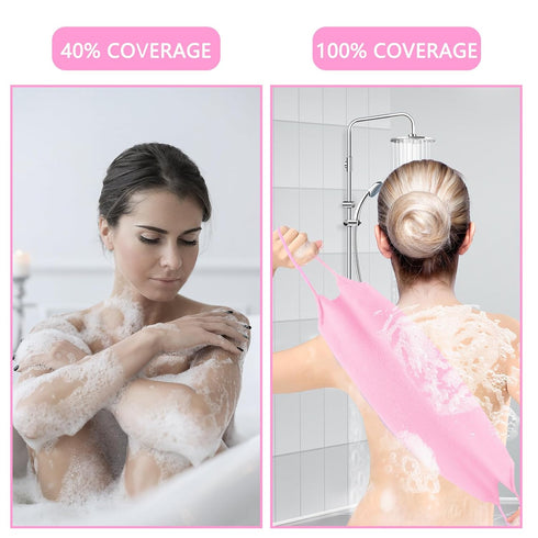 Exfoliating Shower Bath Set Gloves Back Scrubber Washcloth Wash Cloths Double Sided Microfibre Shower Body Gloves Adults and Kids for Body, Face, ...