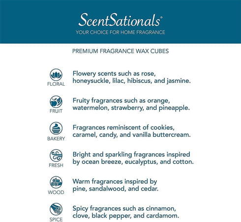 Scentsationals Wax Melts, Wax Cubes Strong Scent - Honeysuckle Pineapple - Long Lasting Scented Melts for Warmer, 10oz (24-Cubes)...