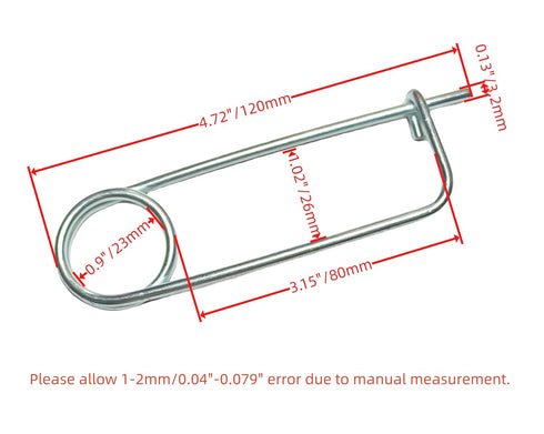 8PCS Steel Brooch Shape Cotter Safety Pin Spring Pin, Quick Lock Brooch Locking Fastener for Farm Lawn Garden Hook (0.13 in X 3.15 in)...