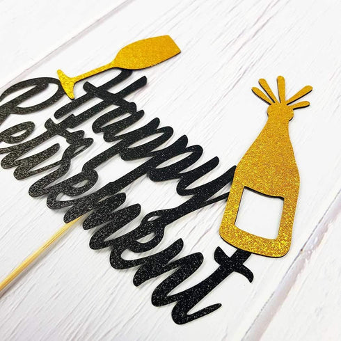 Happy Retirement Cake Topper - Retirement Party Decoration Supplies...