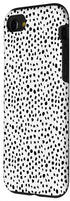 iPhone SE (2020) / 7 / 8 Popular Dalmatian Pattern, White w Brush Stroke Black Spots Case...