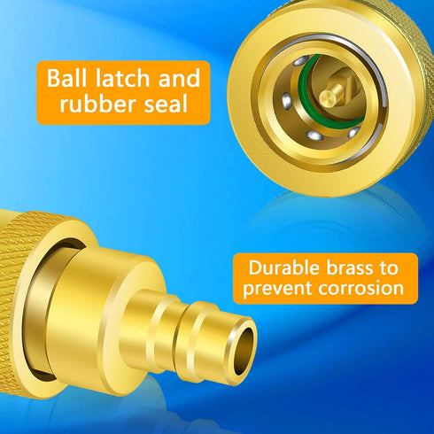 Boltigen R1234yf to R134a Adapter, R1234YF Quick Adapter Adjustable High and Low Side Connection R134a Quick Coupler Connection to R1234yf, R134a ...