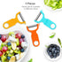 Original Vegetable Peeler, Potato Peelers for kitchen Carbon Steel Blade 3-Pack Orange/Blue/Yellow...