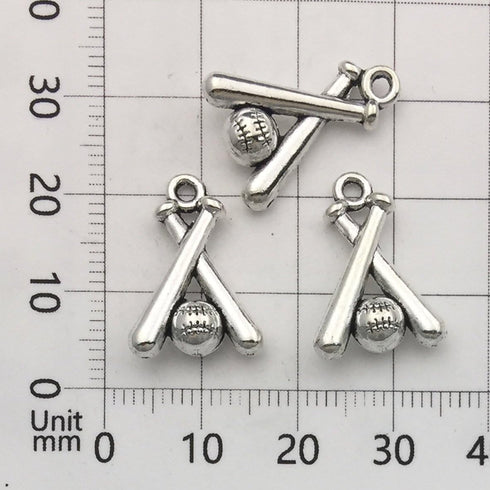 Ball Sports Charms-60pcs Alloy Ball Games Baseball Sports Charms For Crafting DIY Necklace Earrings Bracelet Jewelry Making Accessaries (M130)...