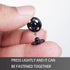 Meikeer 100 Sets Sew on Snaps Sewing Snaps for Fabric Metal Snaps Fasteners Press Studs Buttons for Sewing, Black and Silver(10mm)...