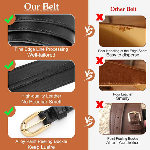 SANSTHS Women Wide Faux Leather Belt Gold Vintage Buckle Solid Cinch Waist Blet for Dress Coat(S Black,Fit Waist: 26-32")...