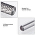 HAUTMEC Cylinder Tungsten Rotary File Carbide Burr 1/4'' shank,1/4'' head length Double Cut for Woodworking,Drilling, Metal Carving, Engraving, Po...