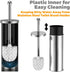 JIGA Toilet Brush and Holder, Stainless Steel Toilet Bowl Brush, Bathroom Toilet Bowl Scrubber Brush with Stiff Bristles...