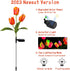 Tulips Solar Garden Lights,2 Pack Solar Tulips Lights Outdoor Garden Decor Warm White LED Solar Flower Lights Waterproof Solar Stake Lights for Ga...