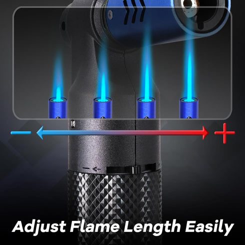 2 Pack Butane Torch Lighters Refillable Jet Flame Portable Butane Torch Mini Refillable Windproof Lighters for Camping Baking Culinary Soldering C...