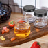 QAPPDA Mason Jars, Glass Jars With Lids 8 oz,Canning Jars For Pickles And Kitchen Storage,Wide Mouth Spice Jars With Black Lids For Honey,Caviar,H...