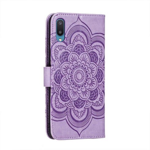 OOPKINS Compatible with Samsung A02 Case PU Leather Mandala Embossed Design Phone Case Flip Notebook Wallet Card Slot Holder Magnetic Stand Cover ...