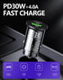 Fast Charging-Mini Design-Tanmalan Quick Car Charger,PD + QC,Mini Design Black,5V 4A,......