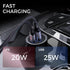 YingCheng USB C Car Charger, 45W Quick Charge 3.0 Car Adapter with One 20W PD Port and One 25W Fast Charge Port......