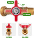WADEO IBC Tote Adapter, 2.44" Fine Thread Adapter for 275-330 Gallon IBC Tote Tank - Solid Brass Water Shut-Off Valve Faucet (1/2" Male NPT Inlet ...