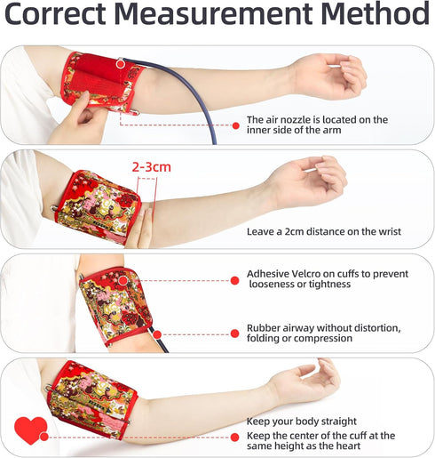 Small Blood Pressure Cuff 5.9''-9.5''(15-24CM) for Arm Circumference Replacement BP Cuff with 6 Connectors - Compatible with Upper Arm Blood Press...