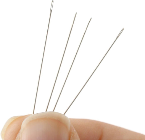 The Beadsmith Bead Embroidery Needles, Size 10 and 12 Assortment, Pack of 4, European Quality, Ideal for right angle weave - The blunt tips will n...
