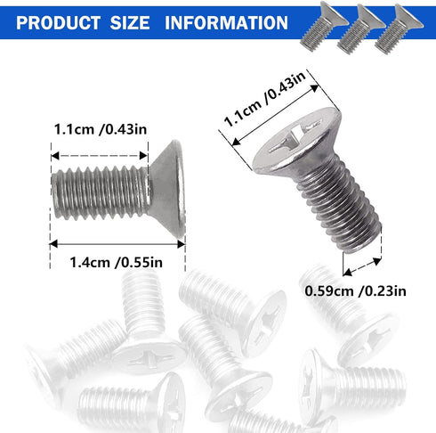 4pcs Stainless Steel Brake Disc Rotor Screws 93600-06014-0H- Compatible With Honda, Acura, Hyundai and Kia Models, Stainless Steel Retaining Screw...