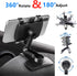 Rotating Cell Phone Holder Safe Driving 360° Rotating Multi-Functional Multi-Scene Dashboard Rearview Mirror Sun Visor Compatible with 4-7 inch Sm...