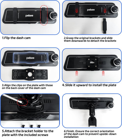 Bracket for 10‘’ Mirror Dash Cam Rear View Dash Camera Mount...