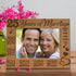 KATE POSH 25 Years of Marriage Engraved Natural Wood Frame, 25th Anniversary, Husband & Wife, 25 Years Down Forever to Go, Silver Wedding Annivers...