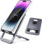 Portable Phone Stand for Desk, Aluminum Adjustable Cell Phone Holder, Foldable Travel Cellphone Dock Compatible with iPhone 15 14 13 Pro Max Mini,...