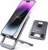 Portable Phone Stand for Desk, Aluminum Adjustable Cell Phone Holder, Foldable Travel Cellphone Dock Compatible with iPhone 15 14 13 Pro Max Mini,...