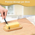 Butter Dish with Lid, Bamboo Butter Holder, Butter Container Holds for East/West Coast Butter, Dishwasher Safe...