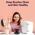 Reiyu Makeup Brush Cleaner Machine, Efficient Electric Makeup Brush Cleaner, Automatic Spinning Make Up Brush Cleaner Fit for All Size Cosmetic Br...