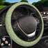Cute Steering Wheel Cover for Women Girls, Mushrooms Olive Green Steering Wheel Cover with 4 Pieces Cute Flowers Car Air Vent Clips, Car Decoratio...
